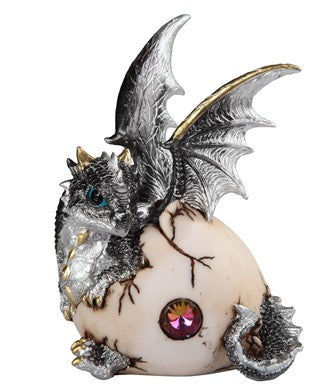 Silver Baby Dragon in Egg